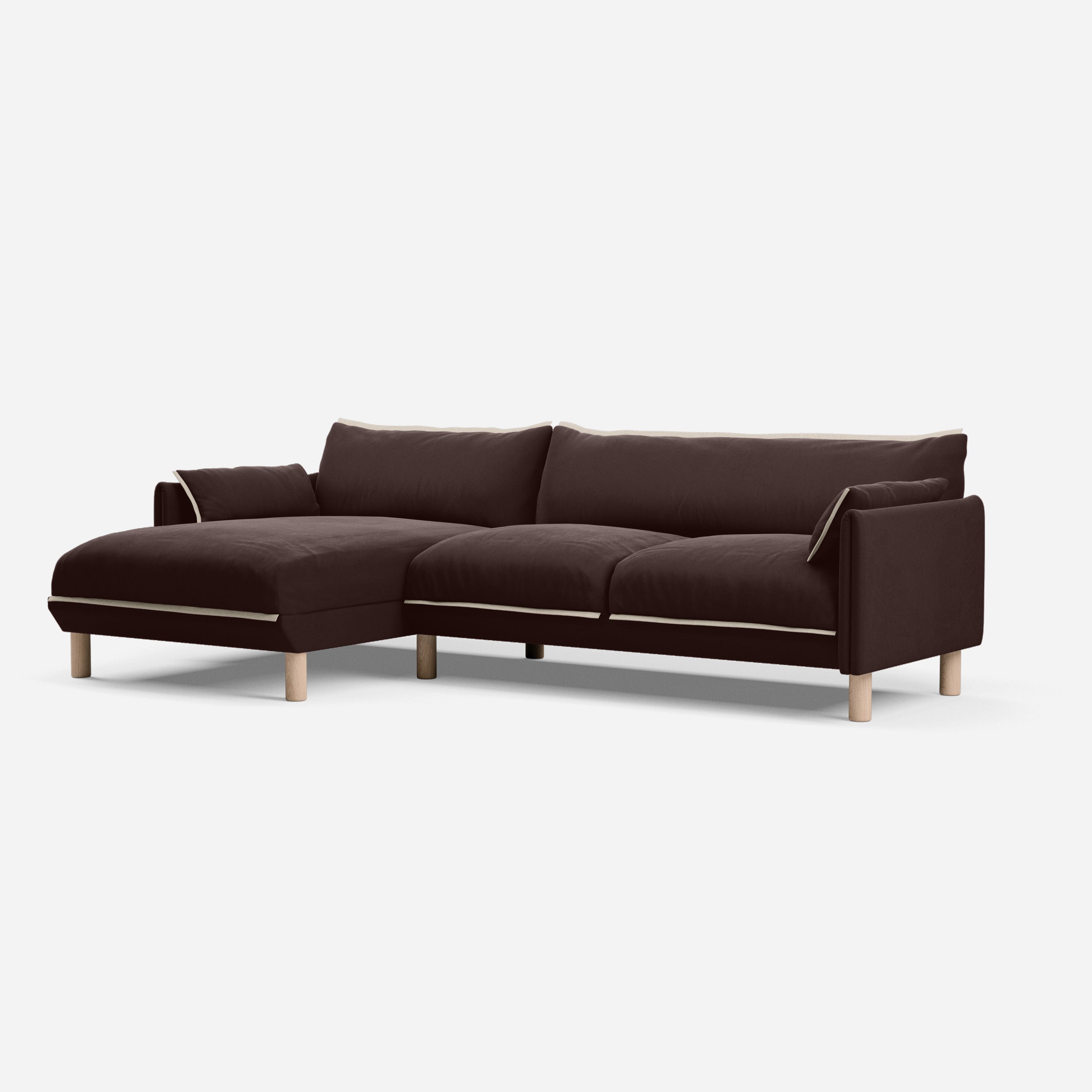 @ Dark Brown Velvet | Natural Trim