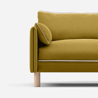 Cozy Mustard Velvet Jacket | Natural Trim