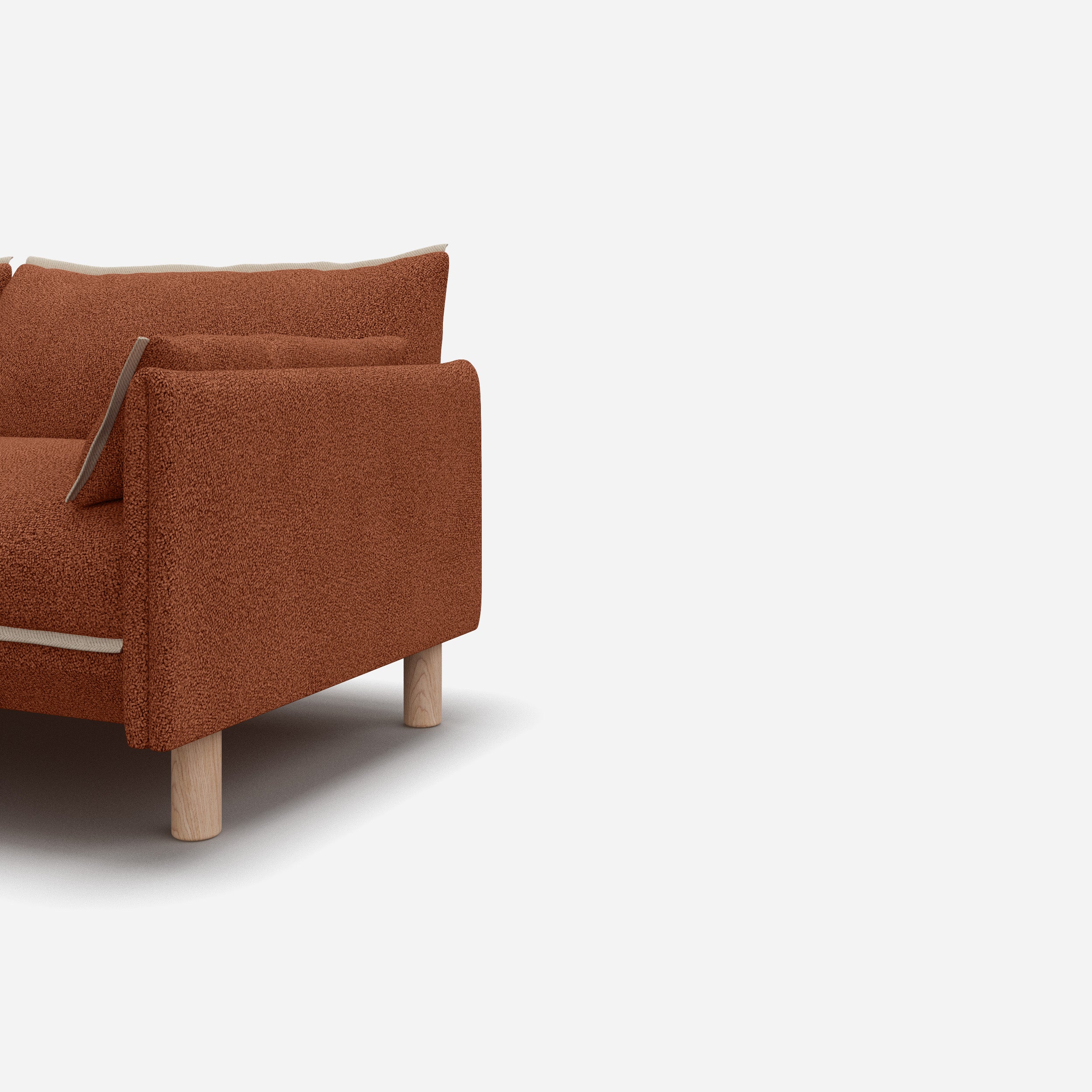 Cozy 1.5 Seater Sofa | Brick Boucle II