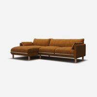 Cozy 4 Seater LH Chaise Sofa | Mustard Boucle II
