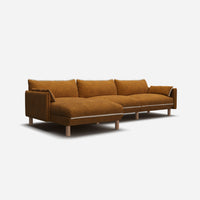 Cozy 5 Seater LH Chaise Sofa | Mustard Boucle II