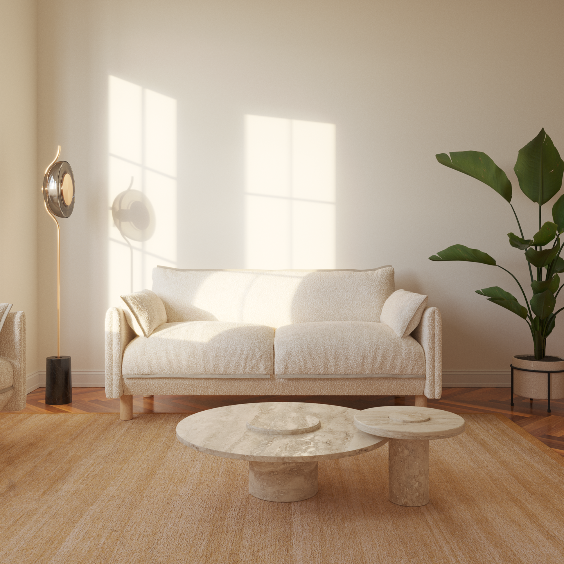 Cozy 2 Seater Sofa | Ecru Boucle