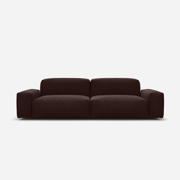Float 3 Seater Sofa | Dark Brown Velvet