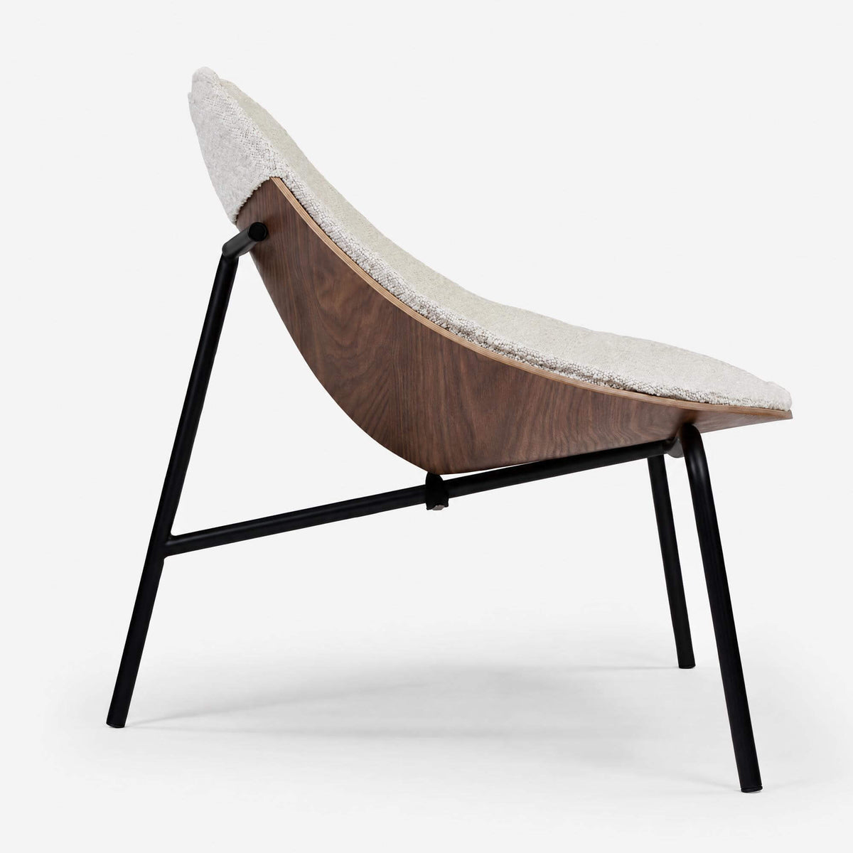 Cozmo Sofas - Gingko Walnut Chair - Ecru Boucle - Detail view