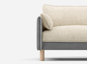 1.5 Seater Sofa | Weave Light Grey