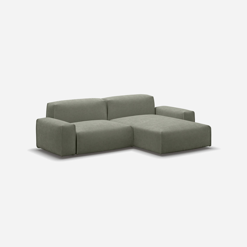 Float 3 Seater RH Chaise Sofa Meadow Cotton Trim