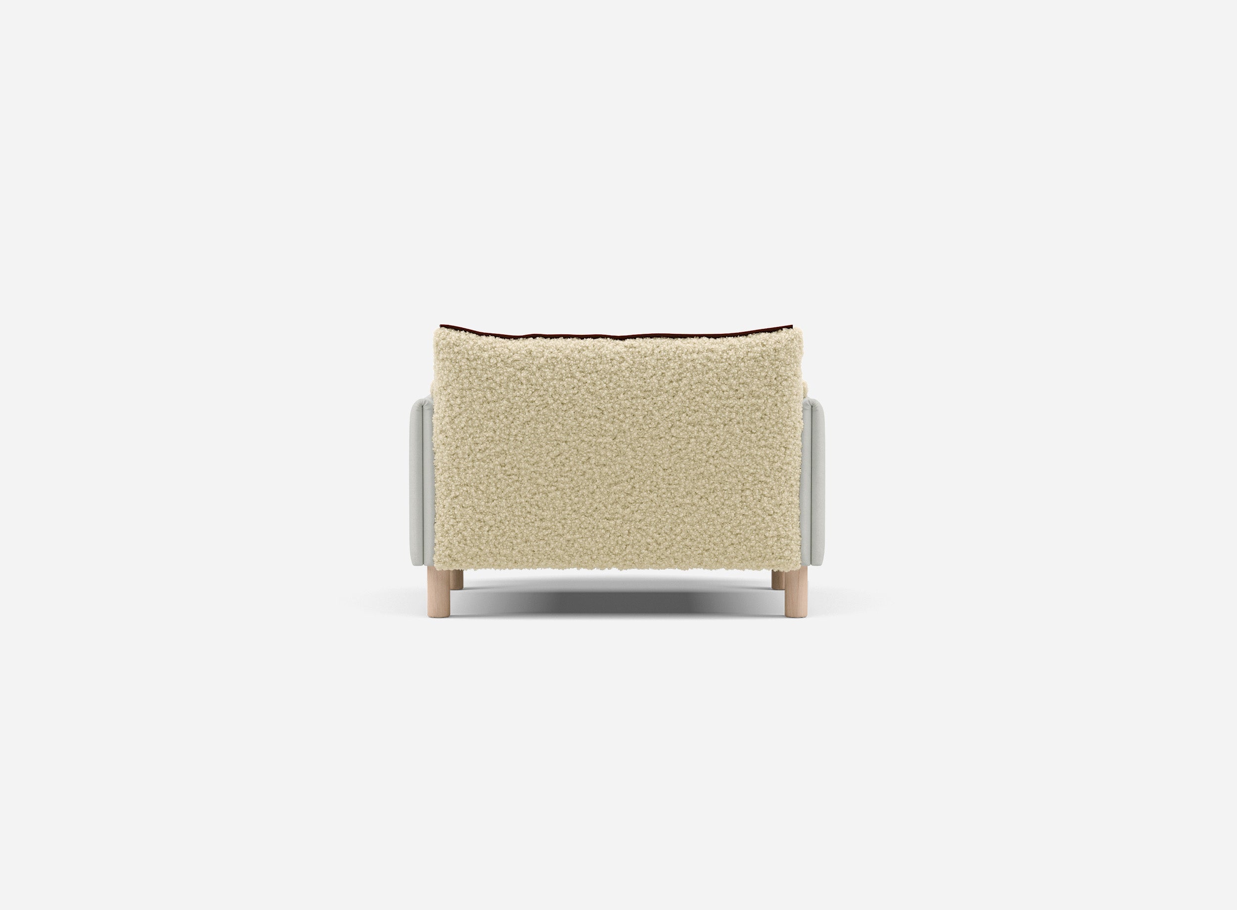 1.5 Seater Sofa | Cotton Natural - Cozmo @ Cream Fleece Jacket | Brick Trim