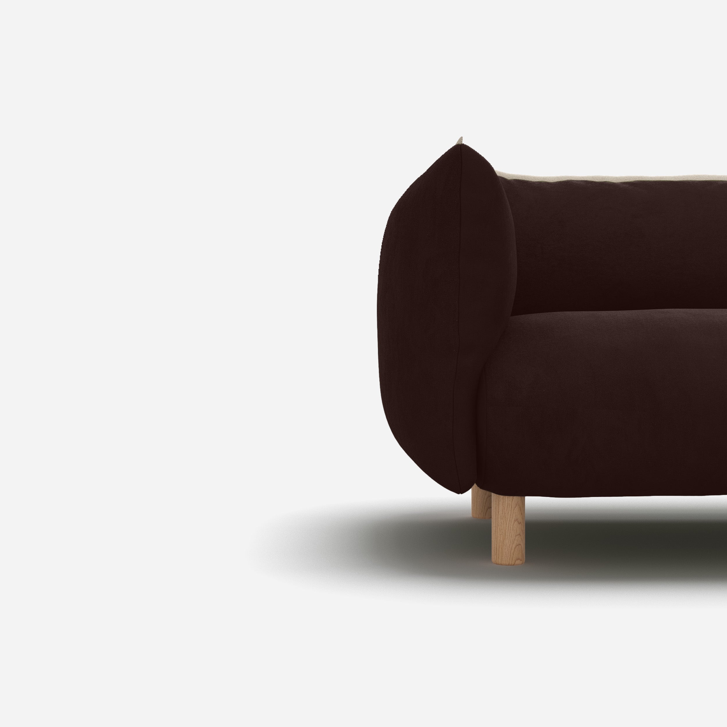 Pillow Dark Brown Velvet Jacket | Natural Trim