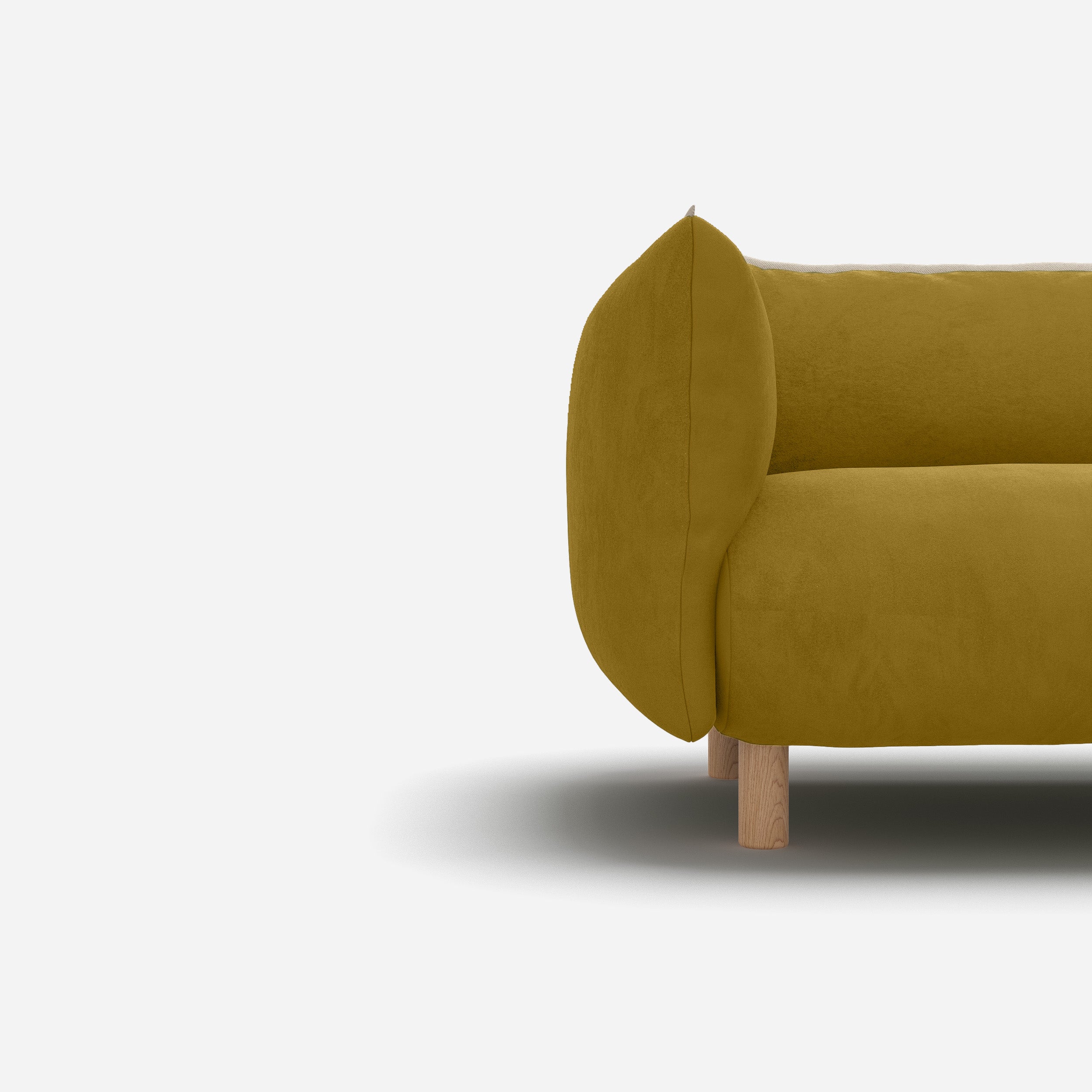 Pillow Mustard Velvet Jacket | Natural Trim