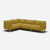 Pillow Large LH Facing Corner Sofa | Mustard Velvet