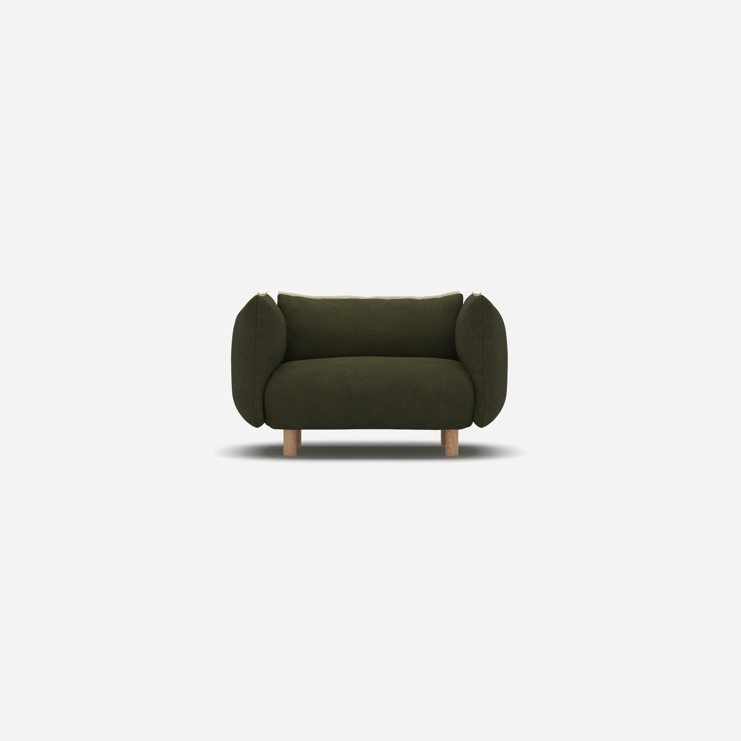 Pillow 1.5 Seater Sofa | Green Boucle II
