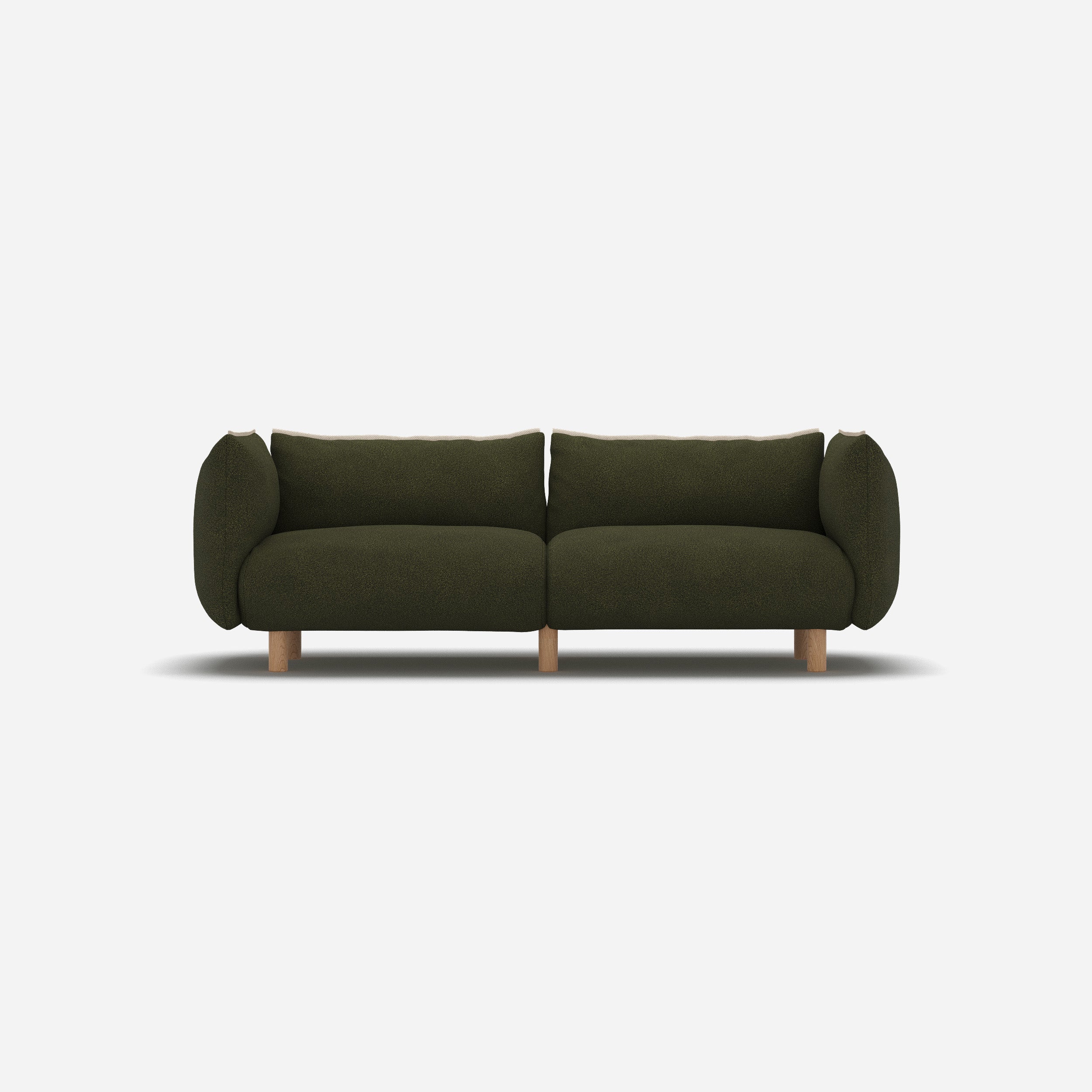 Pillow 3 Seater Sofa | Green Boucle II