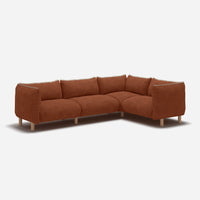 Pillow Large RH Facing Corner Sofa | Brick Boucle II