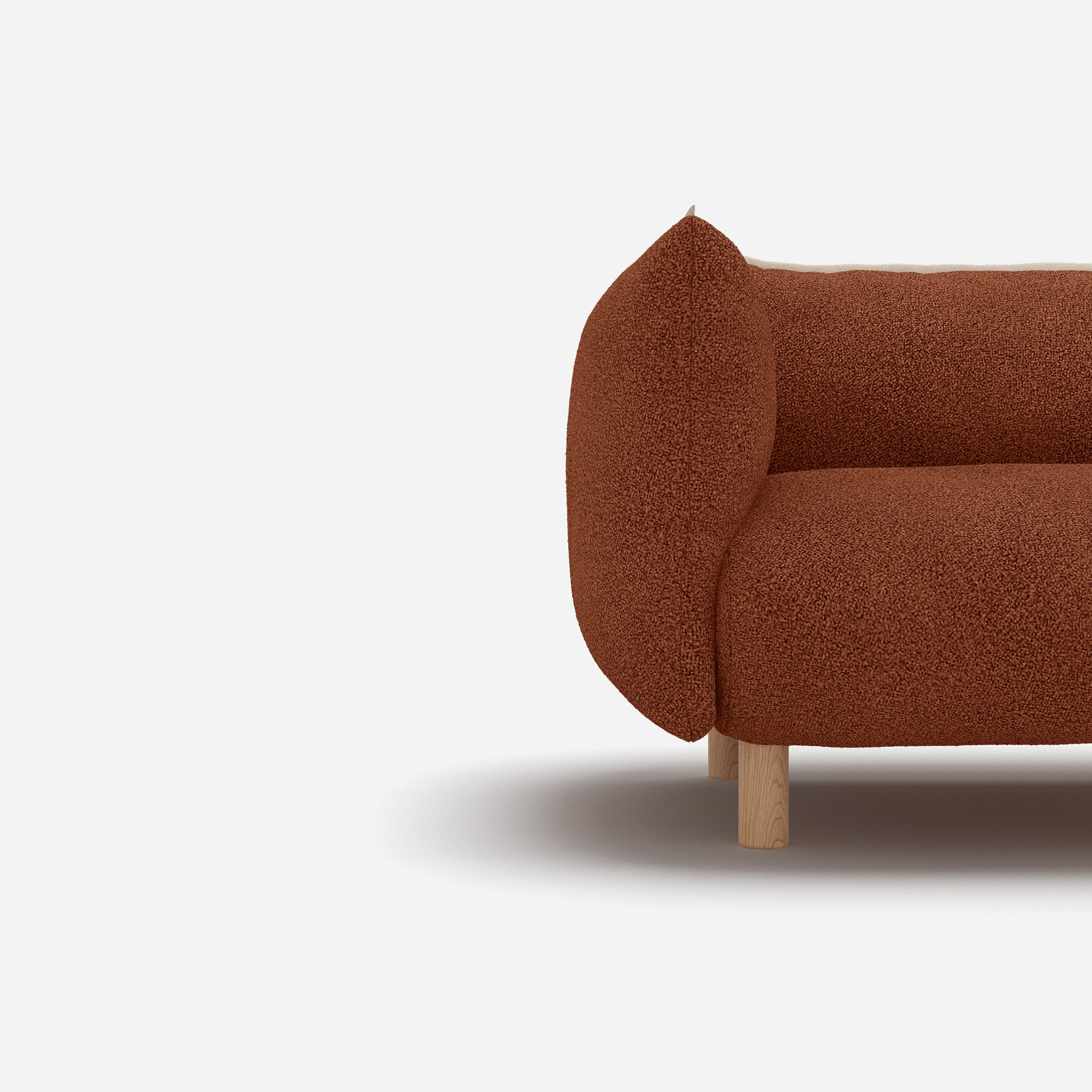 Pillow 3 Seater Sofa | Brick Boucle II
