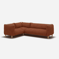 Pillow Medium LH Facing Corner Sofa | Brick Boucle II