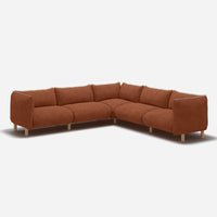 Pillow Extra Large Even-Sided Corner Sofa | Brick Boucle II