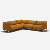 Pillow Extra Large LH Facing Corner Sofa | Mustard Boucle II