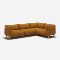 Pillow Large RH Facing Corner Sofa | Mustard Boucle II