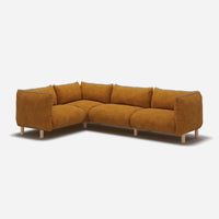 Pillow Large LH Facing Corner Sofa | Mustard Boucle II
