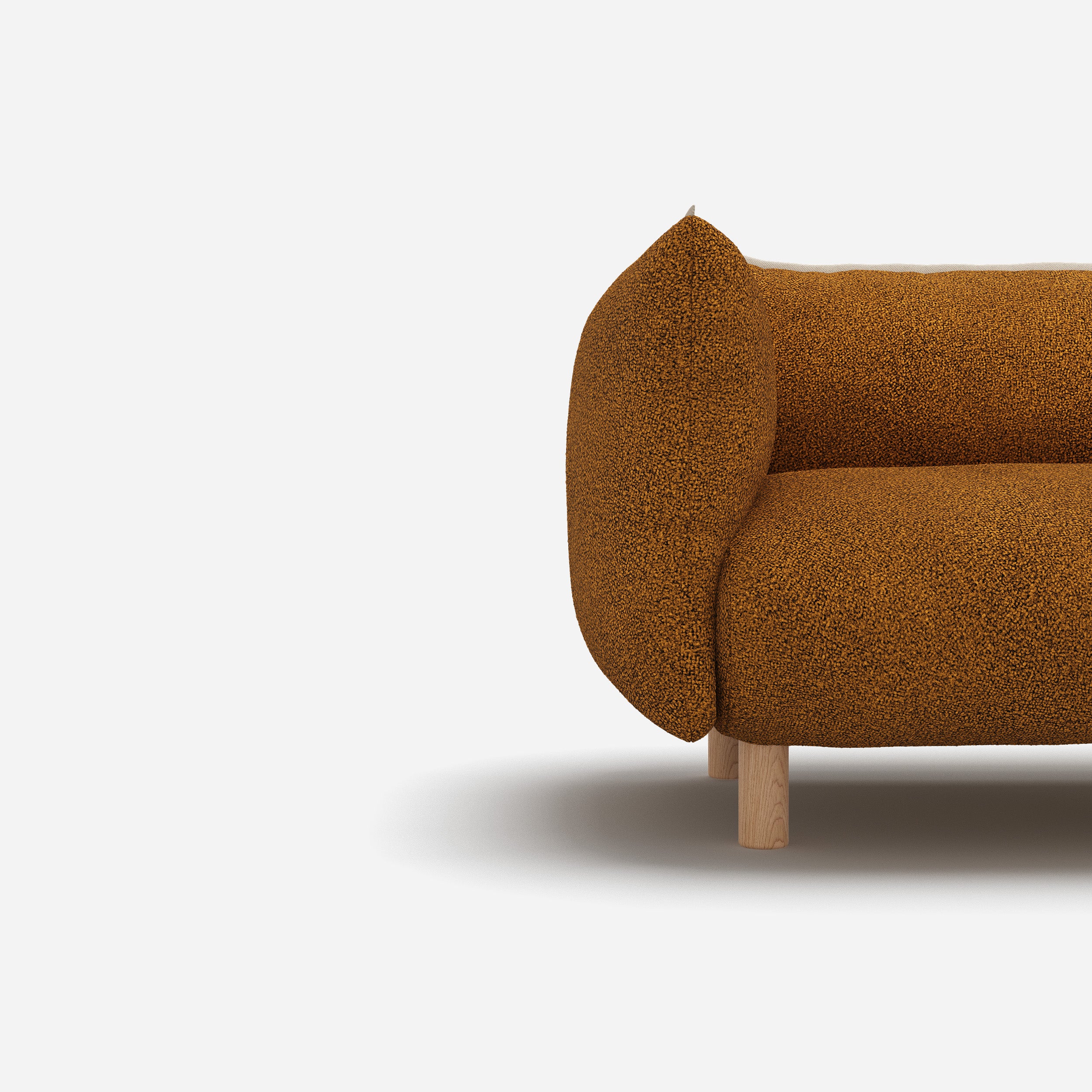 Pillow 5 Seater Sofa | Mustard Boucle II