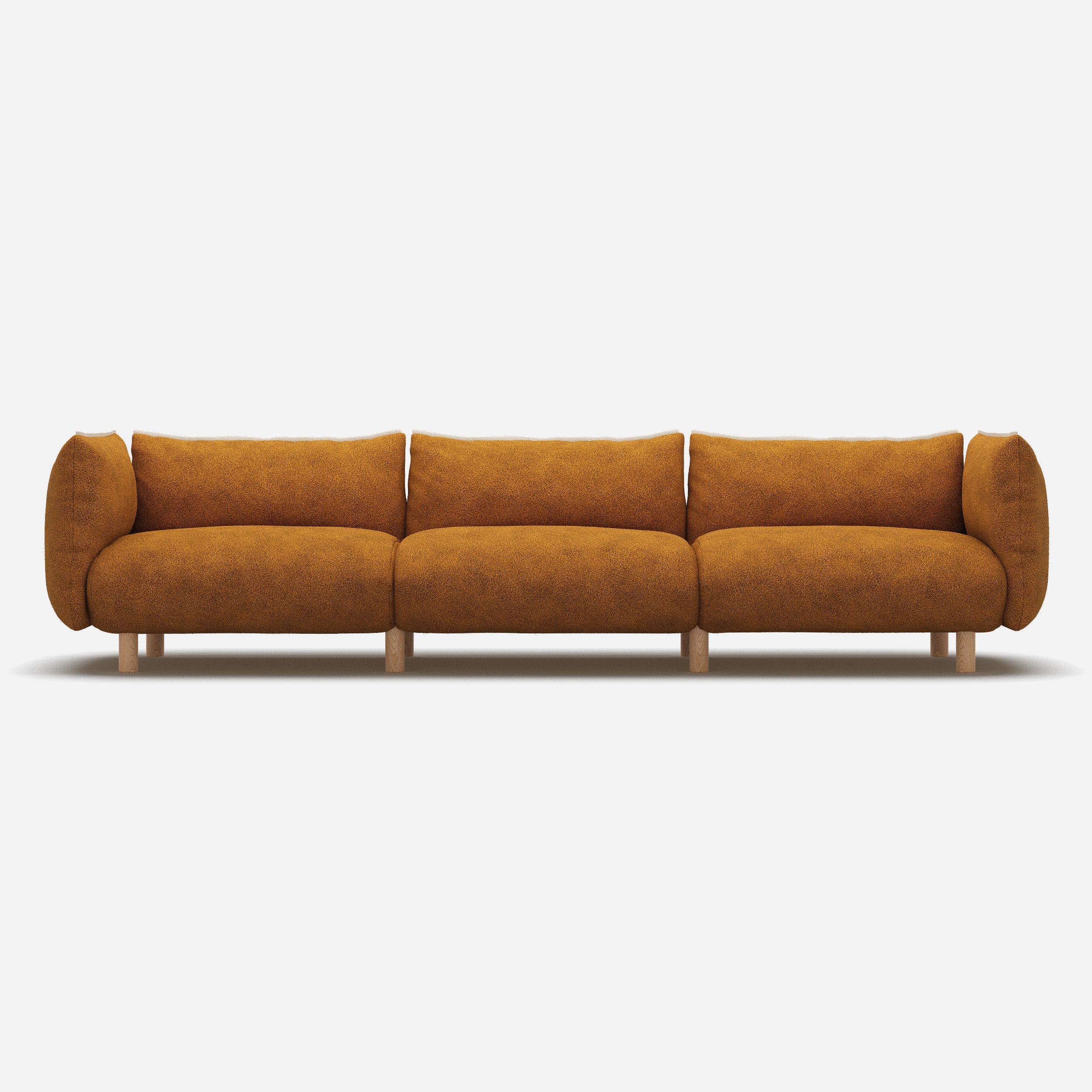 Pillow 5 Seater Sofa | Mustard Boucle II
