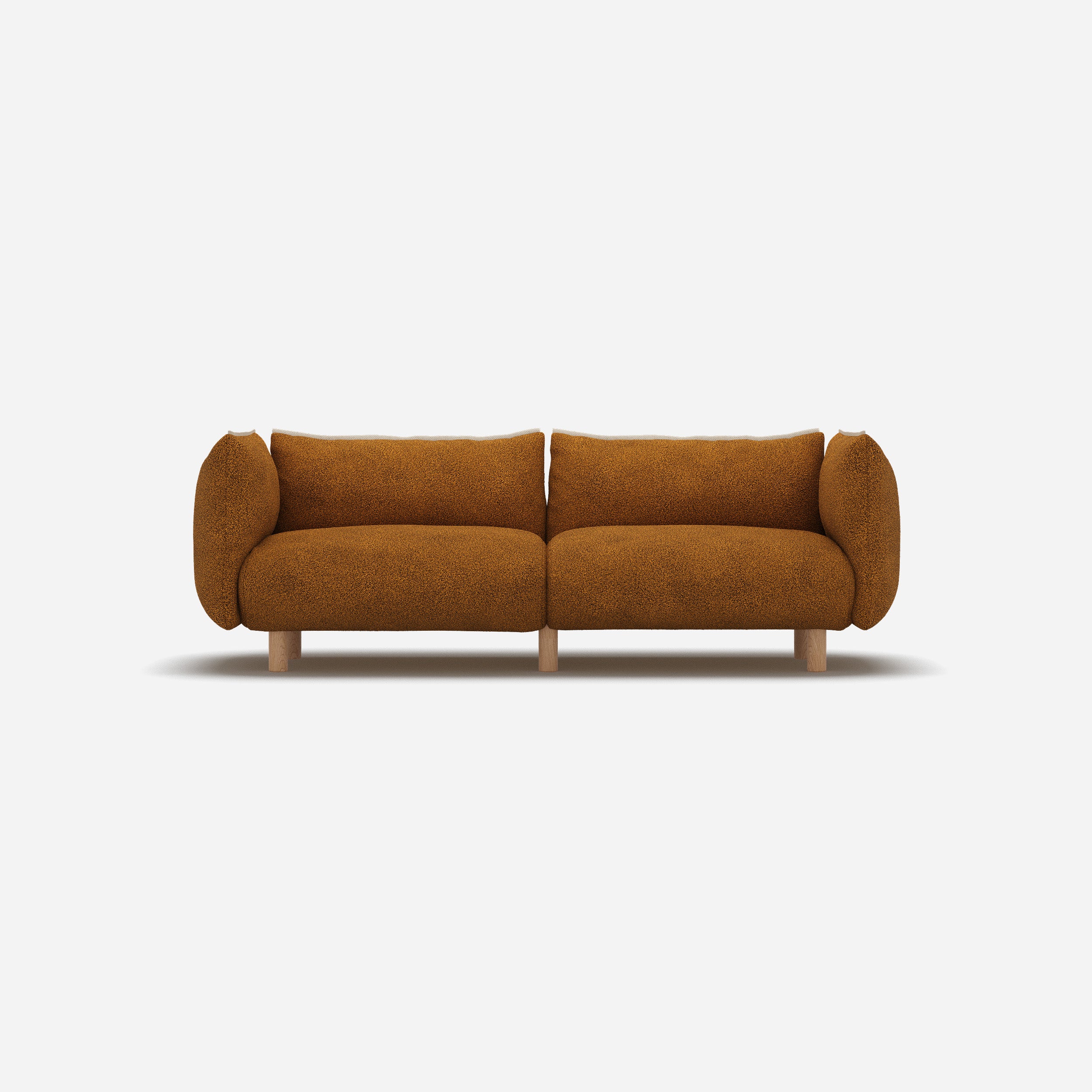 Pillow 3 Seater Sofa | Mustard Boucle II
