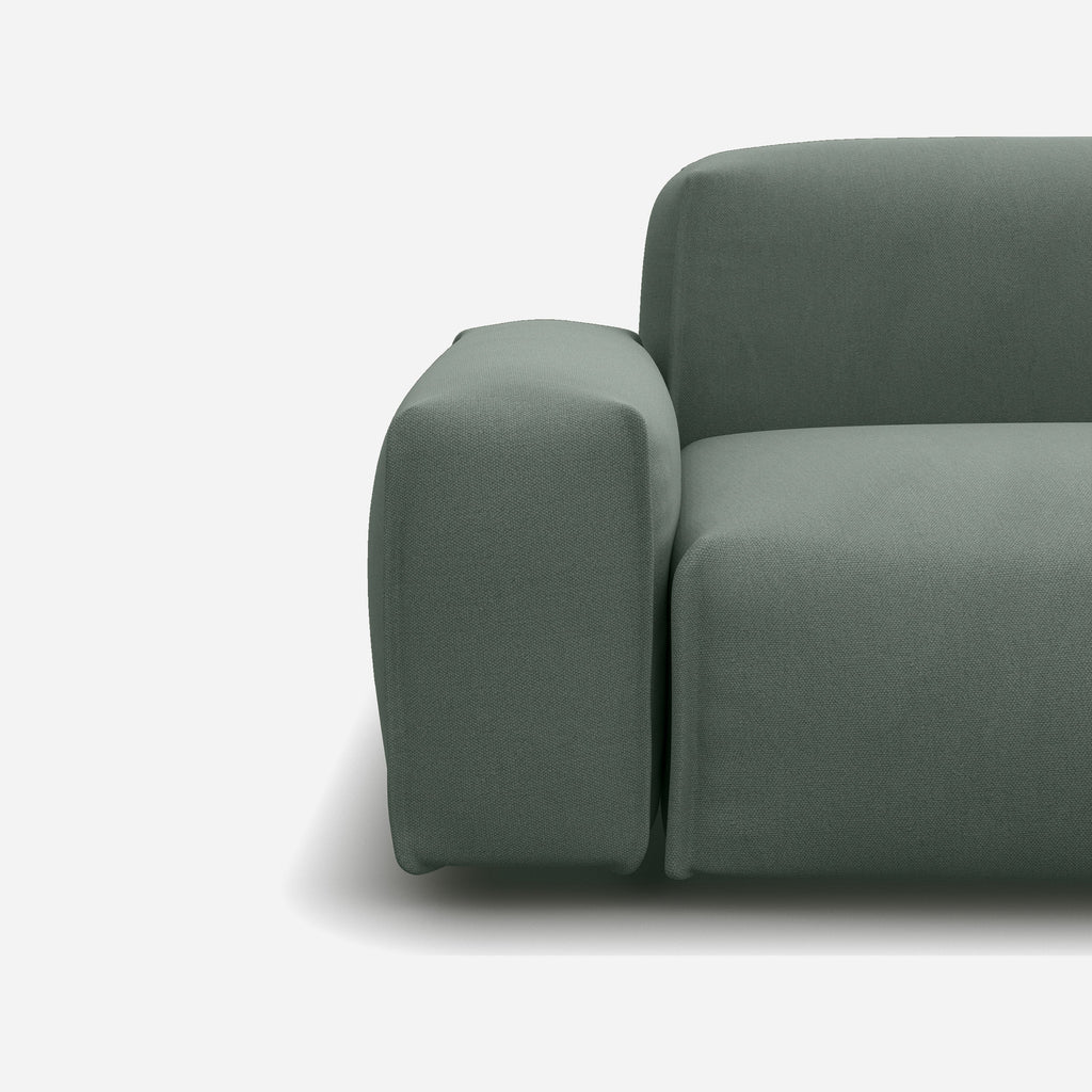Float Sage Cotton Jacket Trim 1.5 Seater Sofa Set
