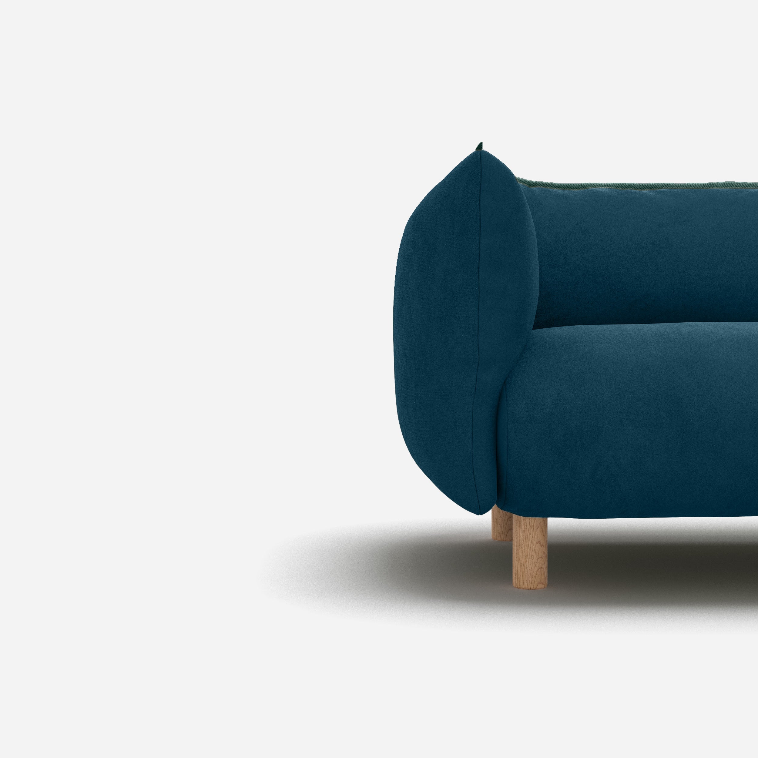 Pillow Teal Velvet Jacket | Natural Trim