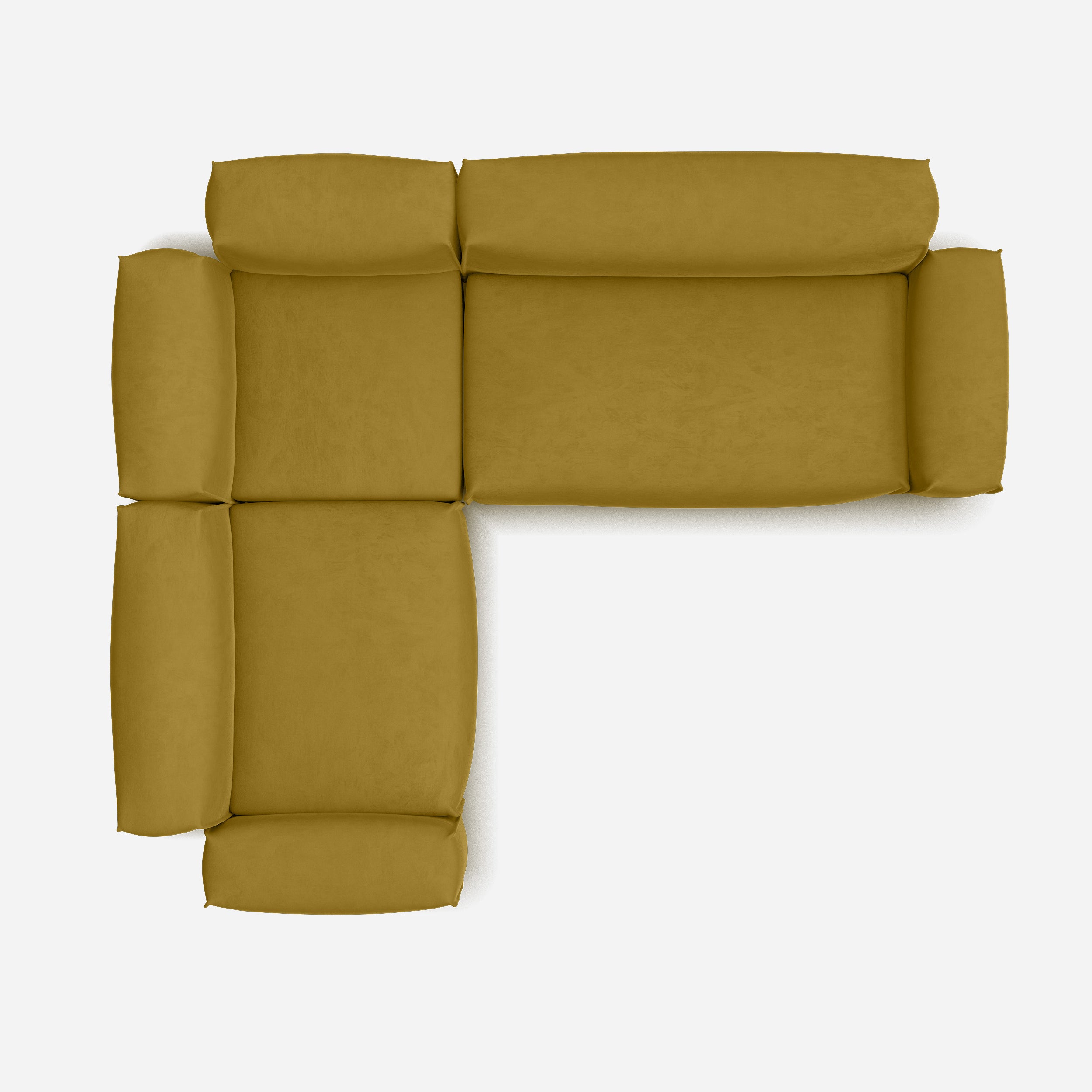 Float Medium LH Facing Corner Sofa | Mustard Velvet