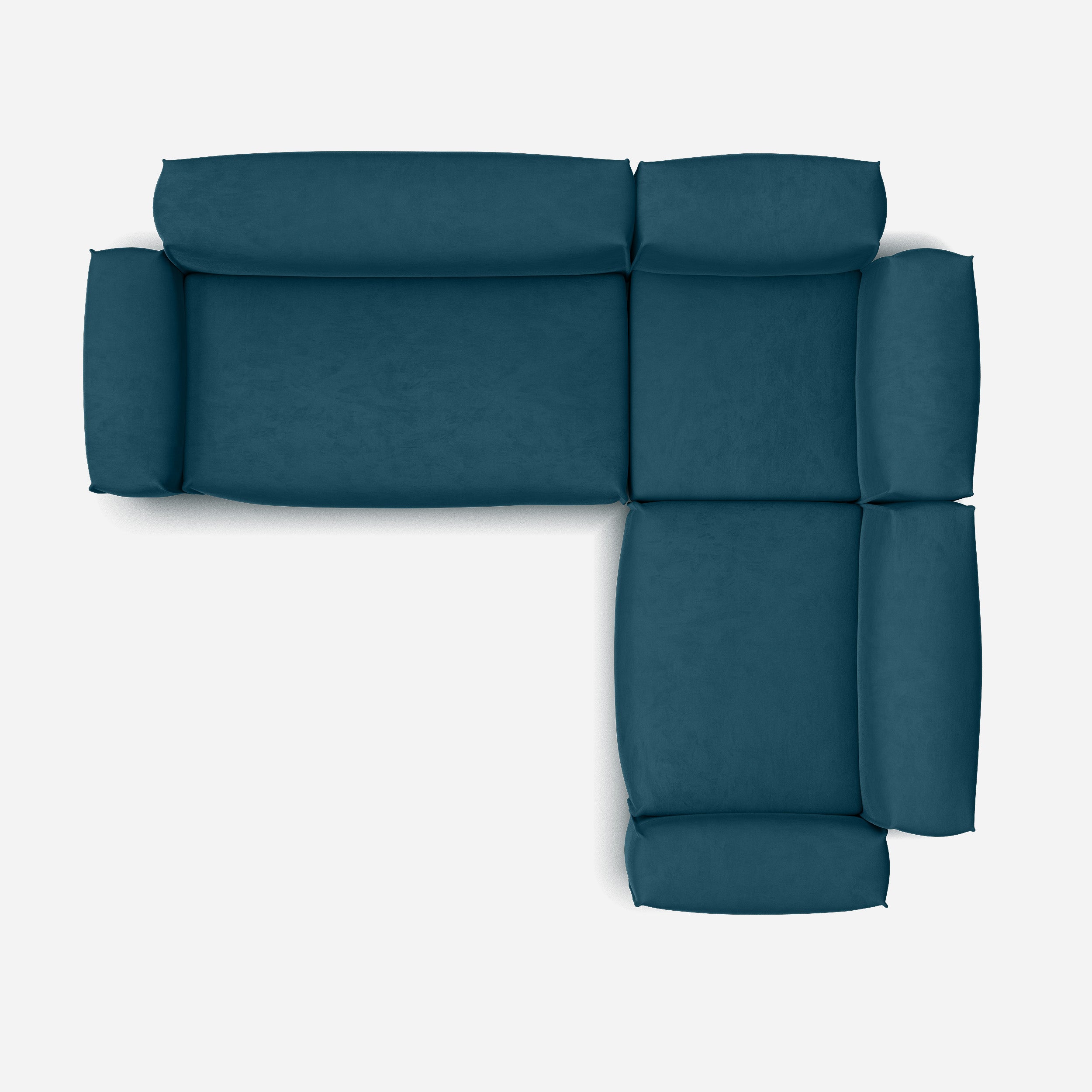 Float Medium RH Facing Corner Sofa | Teal Velvet