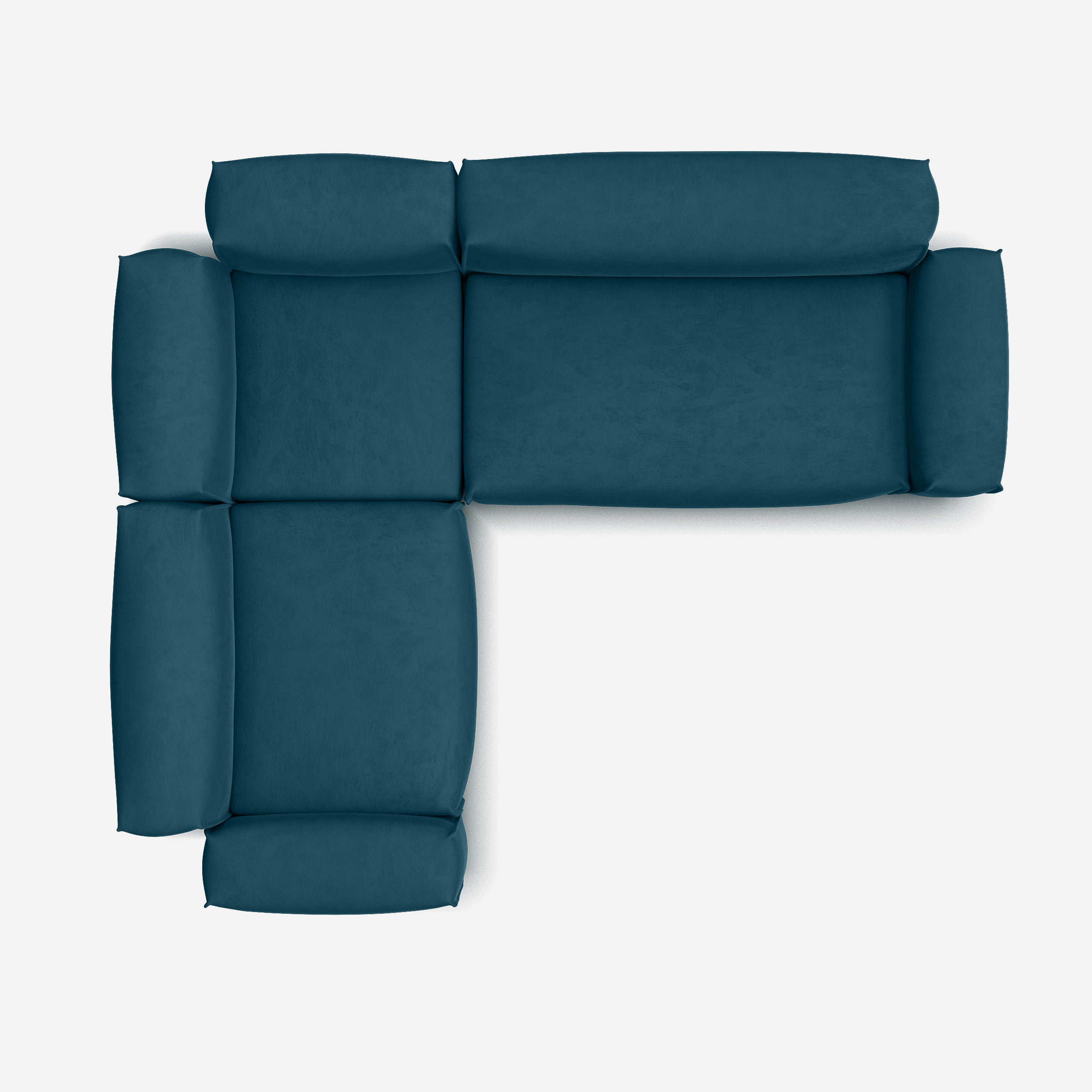 Float Medium LH Facing Corner Sofa | Teal Velvet