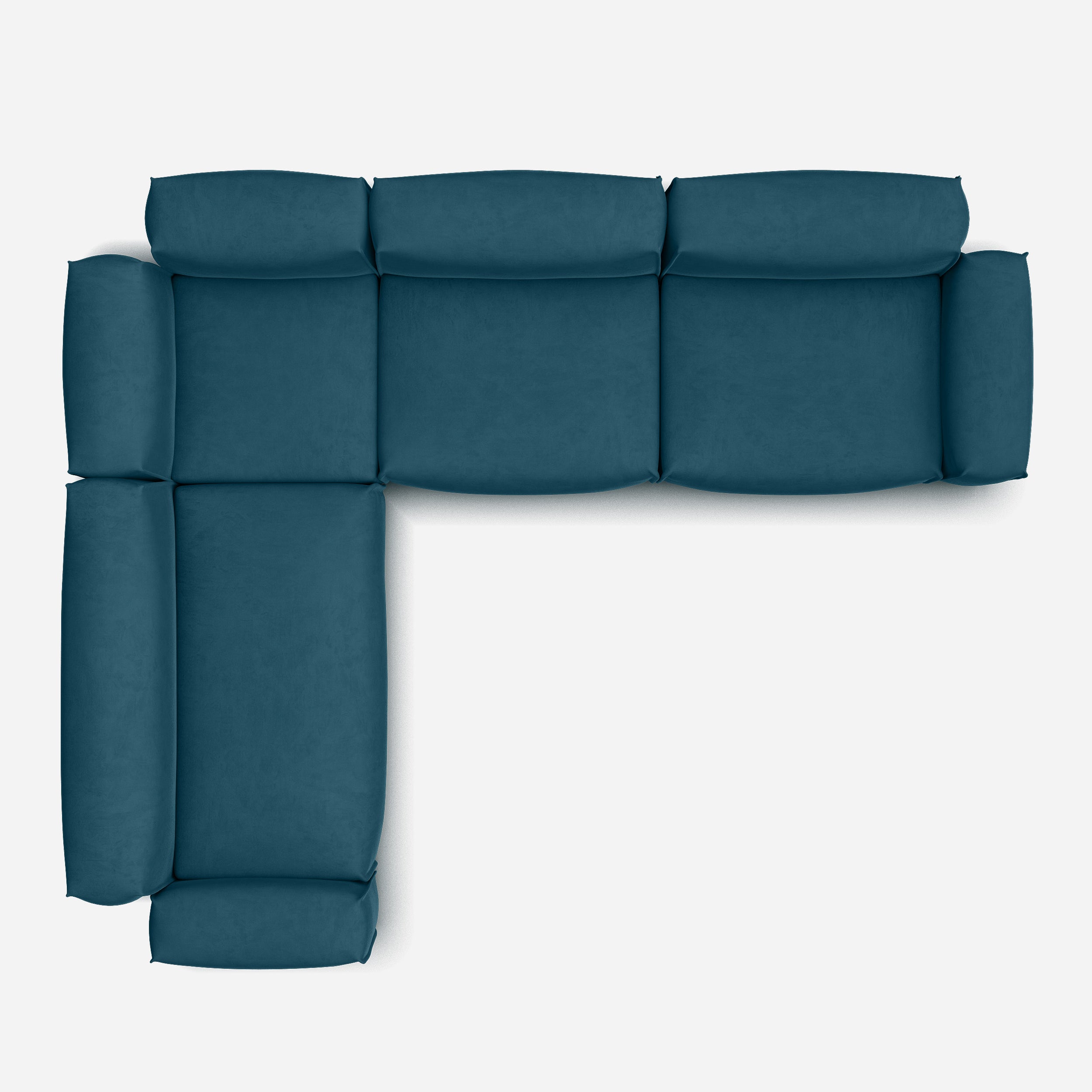 Float Extra Large LH Facing Corner Sofa | Teal Velvet