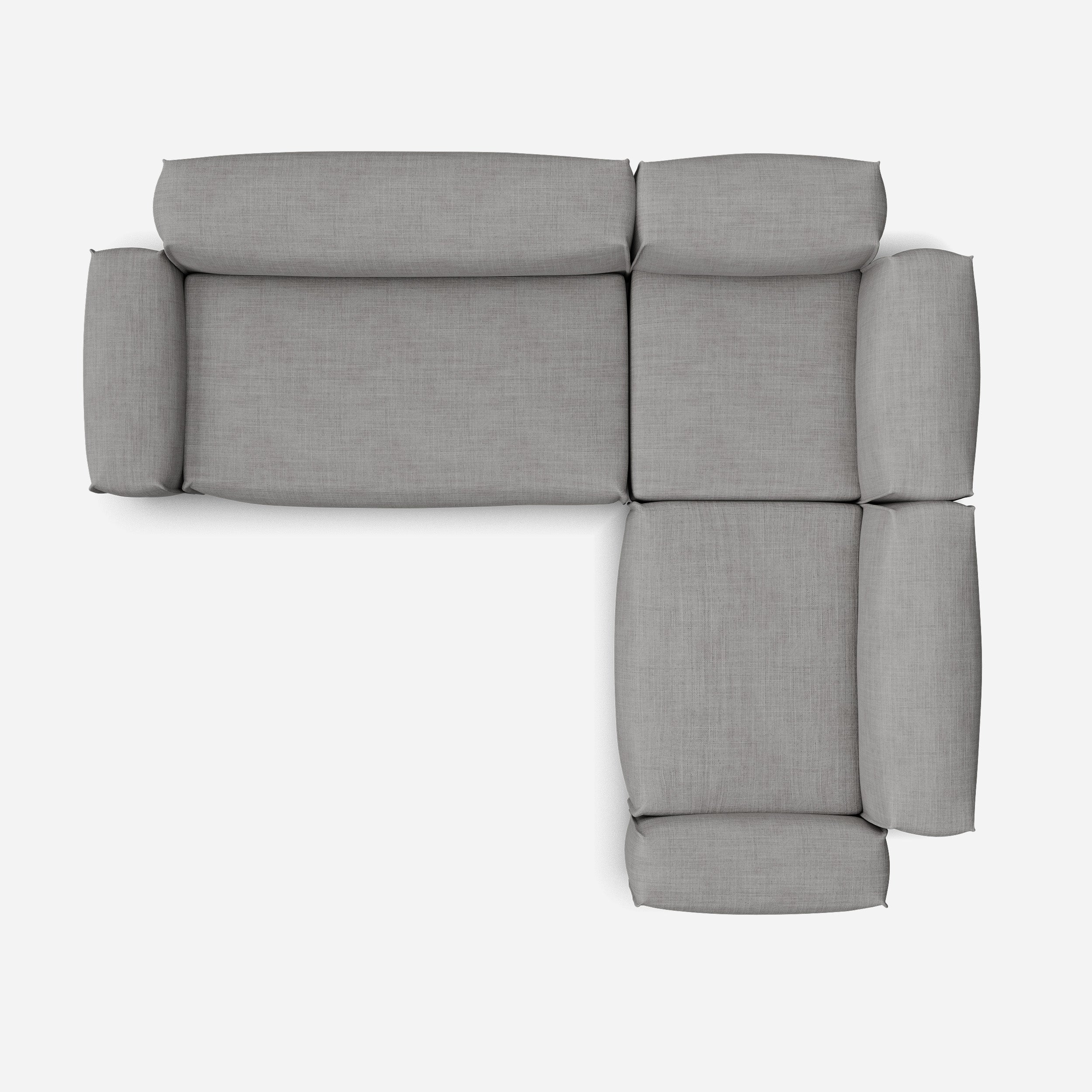 Float Medium RH Facing Corner Sofa | Light Grey Weave