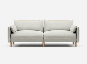 3 Seater Sofa | Weave Ecru - Cozmo @ Ecru Weave Jacket | Natural Trim