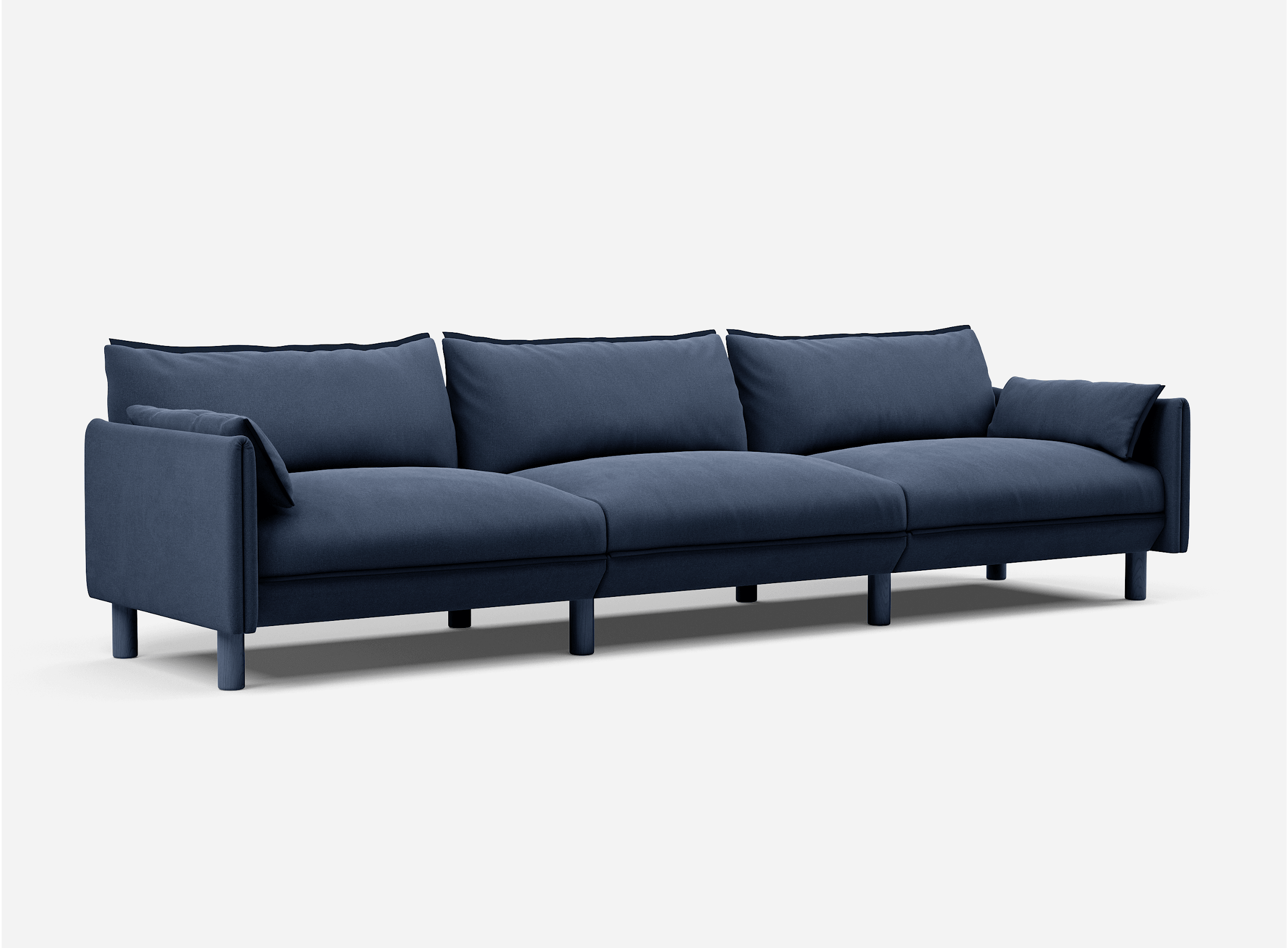 5 Seater Sofa | Cotton Navy  - Cozmo @ Navy Cotton Jacket | Dark Blue Trim