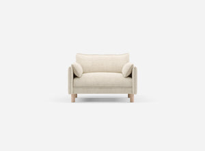 1.5 Seater Sofa | Boucle Ecru - Cozmo @ Ecru Boucle Jacket | Natural Trim