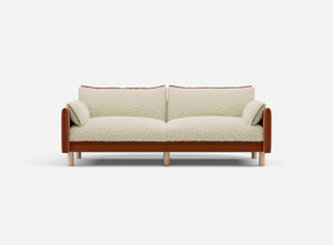 3 Seater Sofa | Cotton Henna - Cozmo @ Cream Fleece Jacket | Brick Trim