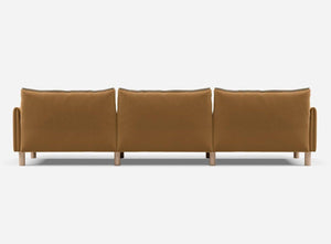 5 Seater Sofa | Cotton Ochre - Cozmo @ Ochre Cotton Jacket | Natural Trim