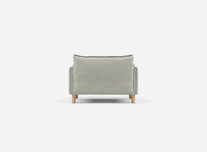 1.5 Seater Sofa | Weave Ecru - Cozmo @ Ecru Weave Jacket | Natural Trim