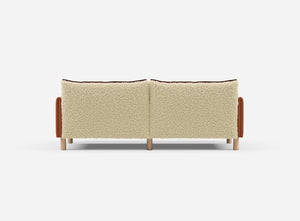 3 Seater Sofa | Cotton Meadow - Cozmo @ Cream Fleece Jacket | Brick Trim