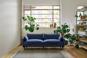 5 Seater Sofa | Cotton Navy - Cozmo