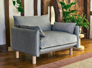 1.5 Seater Sofa | Weave Light Grey - Cozmo