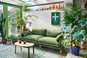 5 Seater Sofa | Velvet Dark Green - Cozmo