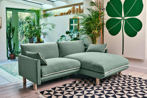 5 Seater Chaise Corner Right Hand Sofa | Cotton Henna - Cozmo