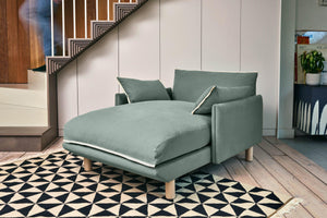 1.5 Seater Chaise Sofa | Cotton Henna - Cozmo