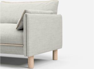 3 Seater Sofa | Weave Ecru - Cozmo @ Ecru Weave Jacket | Natural Trim