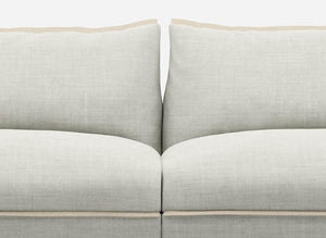 5 Seater Closeup Middle Weave Ecru @ Ecru Weave Jacket | Natural Trim