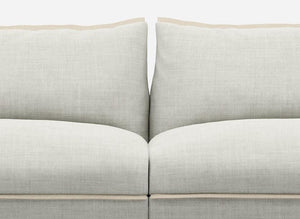 5 Seater Chaise Corner Right Hand Sofa | Weave Ecru - Cozmo @ Ecru Weave Jacket | Natural Trim