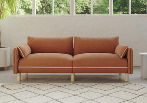 3 Seater Chaise Corner Left Hand Sofa | Cotton Henna - Cozmo