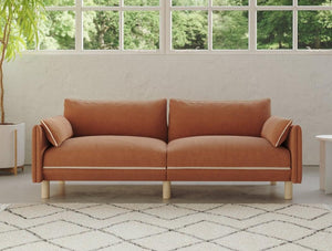 3 Seater Chaise Corner Left Hand Sofa | Cotton Henna - Cozmo